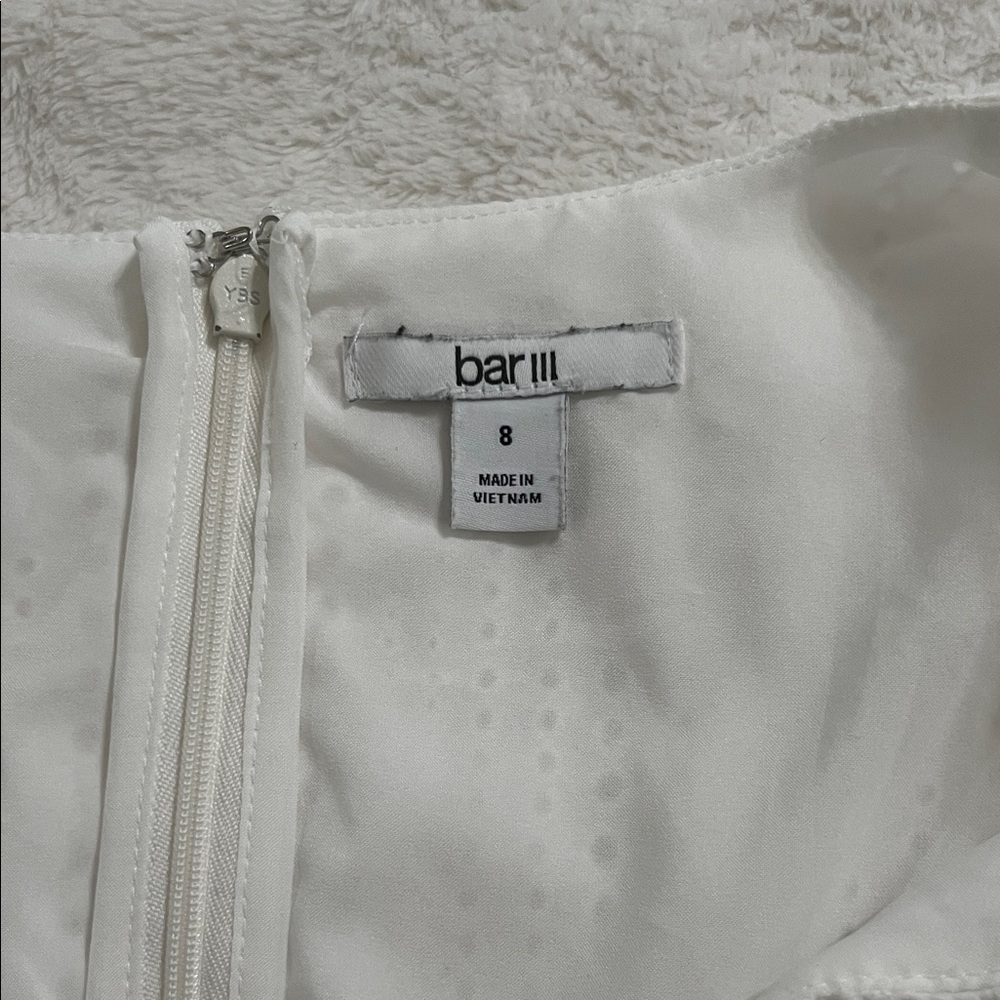 Bar III White Eyelet Ruffle Mini Dress - Picture 8 of 12